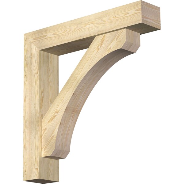 Ekena Millwork Legacy Block Rough Sawn Bracket w/ Offset Brace, Douglas Fir, 8"W x 42"D x 42"H BKT0806X42X42LEC05RDF - main